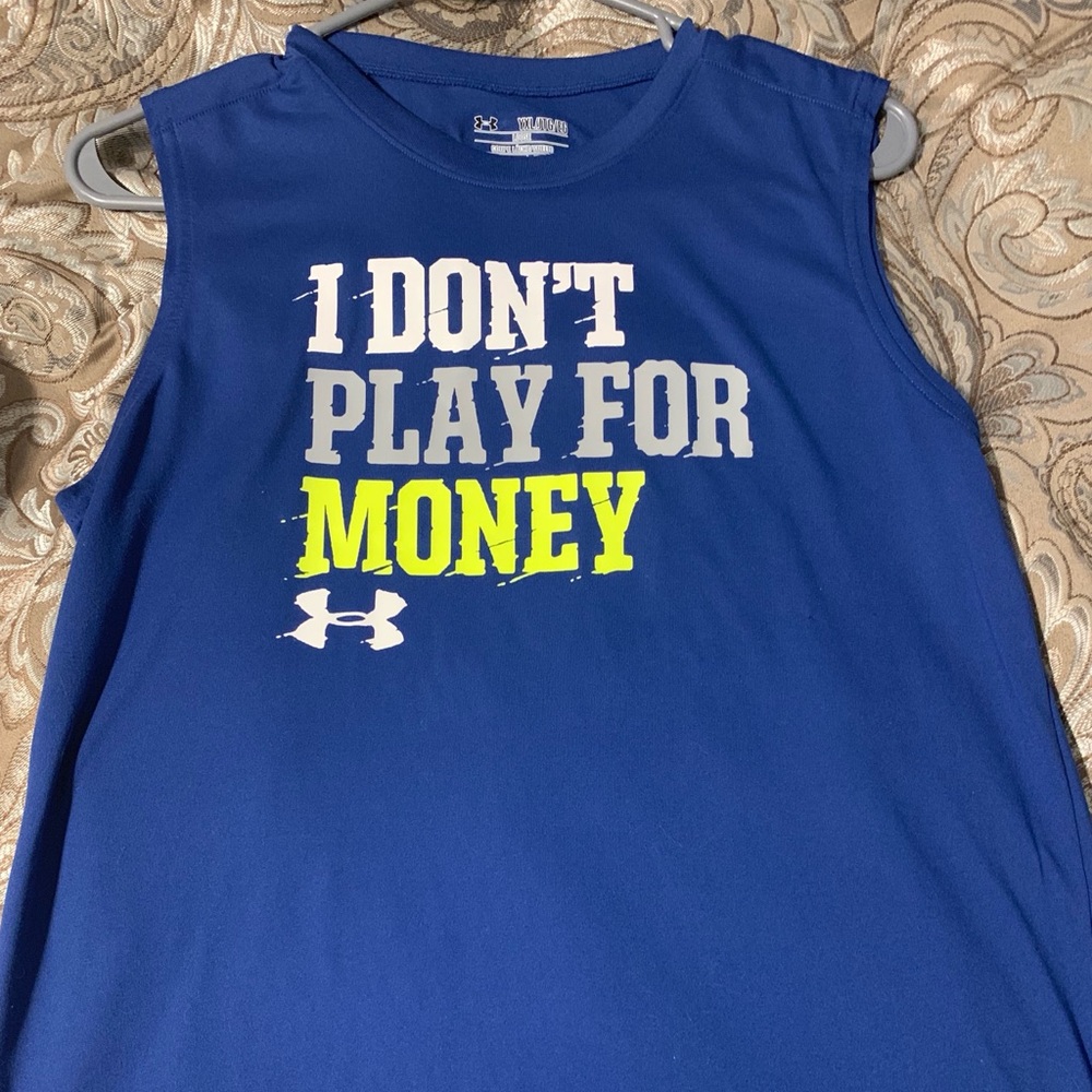 Under Armour muscle shirt.